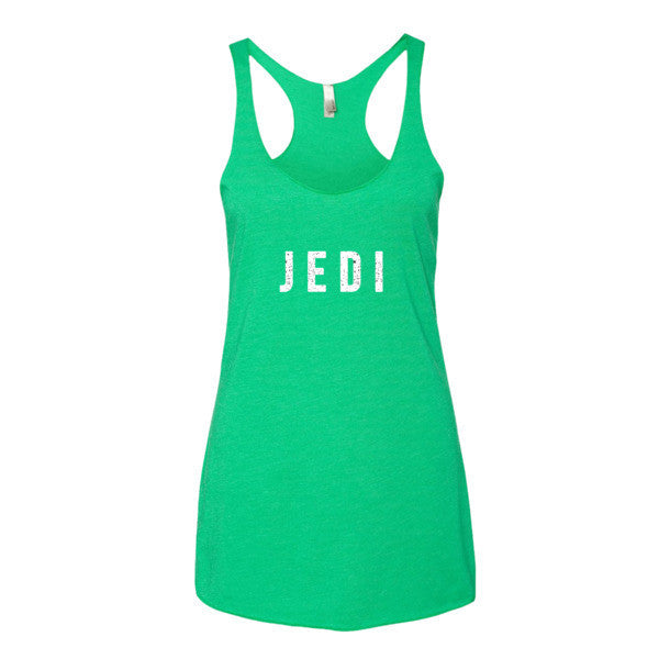 Women's White Jedi Stars Racerback Tank -  - Envy / XS - srce threads - 8