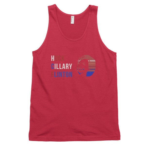 "Huck Cillary Flinton" Say What You Mean Face Classic Tank Top (Unisex) -  - Red / XS - srce threads - 12