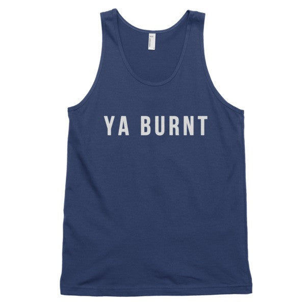 Classic Ya Burnt Graphic Tank Top (Unisex) -  - Navy / XS - srce threads - 3