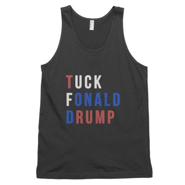 Tuck Fonald Drump Presidential Short Sleeve Tank Top (Unisex) -  - Black / XS - srce threads - 1