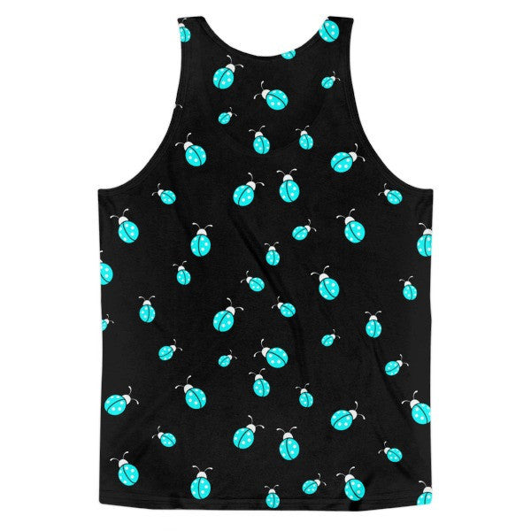 Classic Trippy Ladybug Negative Black Neon Tank Top (Unisex) -  -  - srce threads - 2