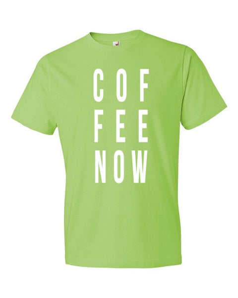 Short Sleeve Coffee Now Morning Person T-shirt (Unisex) -  - Key Lime / S - srce threads - 11