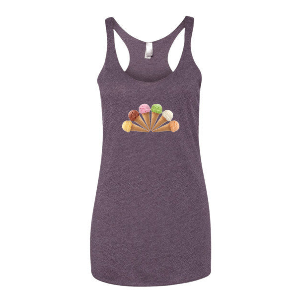 Women's Ice Cream Summer Racerback Tank -  - Vintage Purple / XS - srce threads - 6