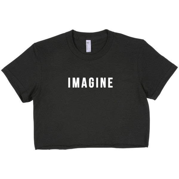 Short Sleeve Imagine Graphic Crop Top -  - S - srce threads
