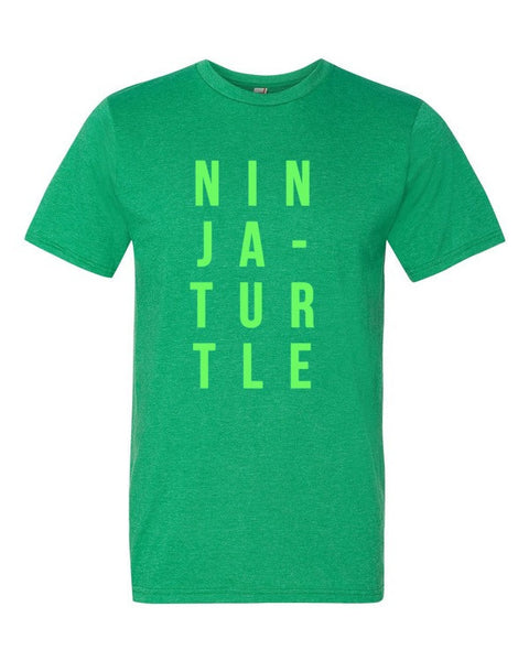Short Sleeve Neon Ninja Turtle T-Shirt -  - Heather Green / S - srce threads - 12