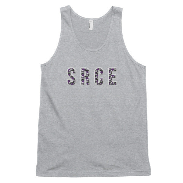 Classic SRCE Alien Purple Over Design Tank Top (Unisex) -  - Heather Grey / XS - srce threads - 5