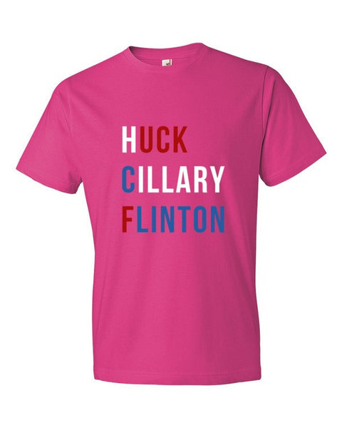 "Huck Cillary Flinton" Say What You Mean Short Sleeve T-Shirt -  - Hot Pink / S - srce threads - 16