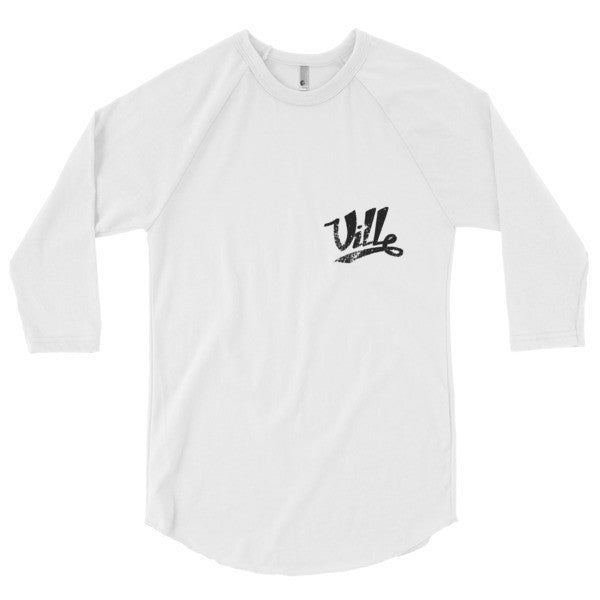 SRCE "Ville Vintage" Series 3/4 Raglan Baseball Tee Shirt (Unisex) -  - White/White / XS - srce threads - 16