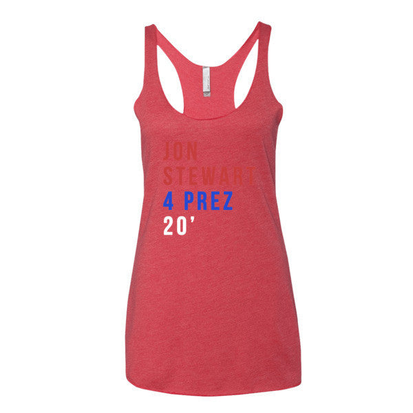 Women's Jon Stwear 4 Prez Summer Racerback Tank Top -  - Vintage Red / XS - srce threads - 11