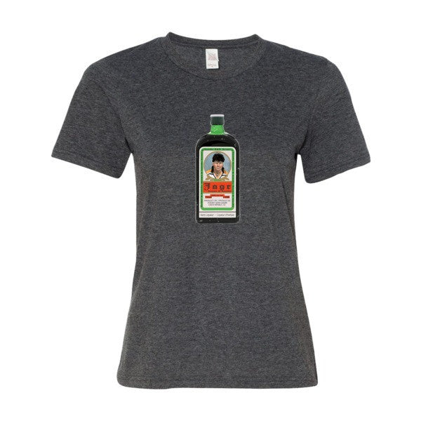 Women's "Jagr - Liquer of the Hockey Gods" Short Sleeve T-Shirt -  - Heather Dark Grey / S - srce threads - 3