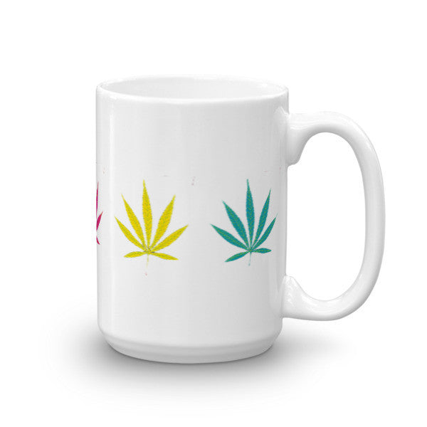 Pop Pot Leaf Neon "Wake n Bake" Mug -  - 15oz - srce threads - 5
