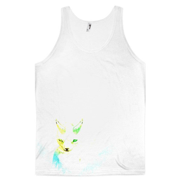 Classic "In The White of NIght" Neon Yellow Blue Tank Top (Unisex) -  - XS - srce threads
