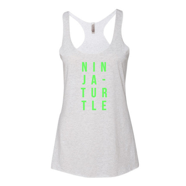 Women's Neon Ninja Turtle Summer Tank Top -  - Heather White / XS - srce threads - 9