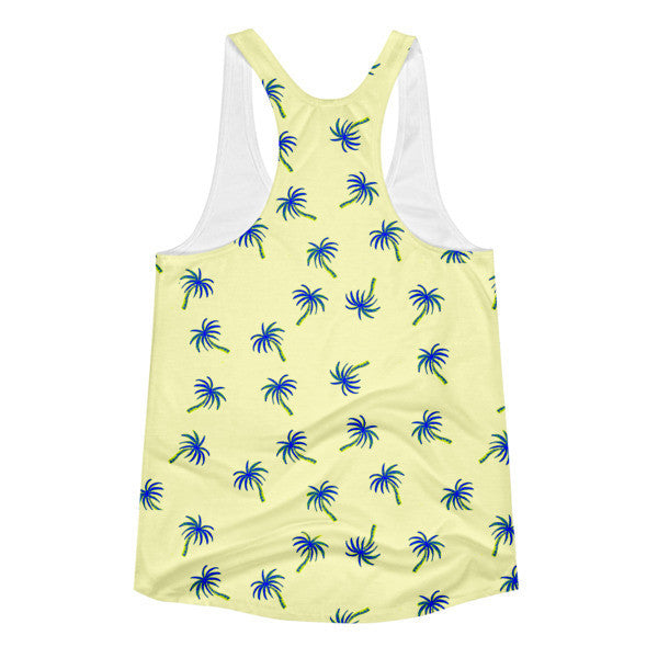 Women's Classic Trip Trop Neon Blue Summer Racerback Tank Top -  -  - srce threads - 2