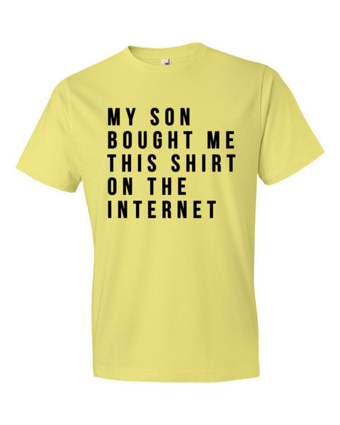 Short Sleeve My Son Bought Me This On the Internet T-Shirt -  - Spring Yellow / S - srce threads - 11