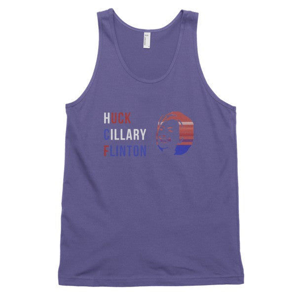 "Huck Cillary Flinton" Say What You Mean Face Classic Tank Top (Unisex) -  - Purple / XS - srce threads - 6