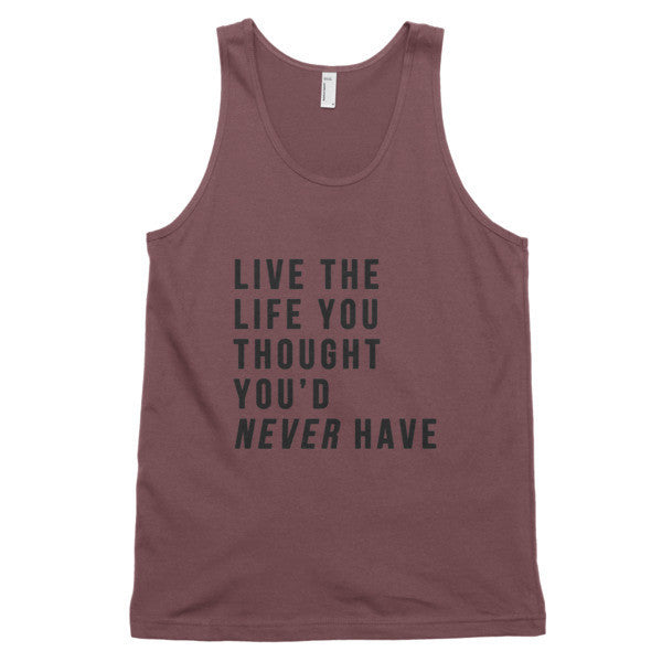 Classic Live the Life Tank Top (Unisex) -  - Truffle / XS - srce threads - 8
