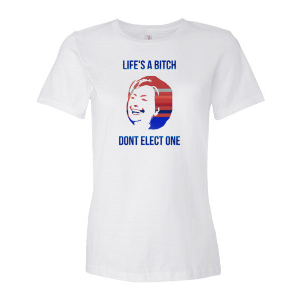 Women's "Life's a Bitch" Hillary Short Sleeve T-Shirt -  - White / S - srce threads - 1