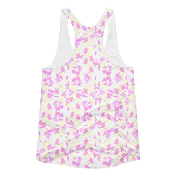 Women's Ivy Pop Pink Yellow Pastel Summer Racerback Tank Top -  -  - srce threads - 2