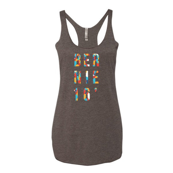 Women's Bernie Presidential Summer Rally Tank - Vintage Throwback Style Rally Design -  - Macchiato / XS - srce threads - 2