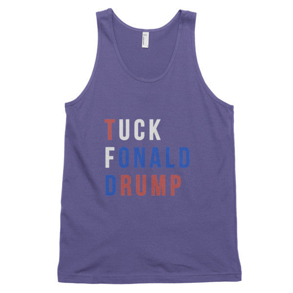 Tuck Fonald Drump Presidential Short Sleeve Tank Top (Unisex) -  - Purple / XS - srce threads - 5