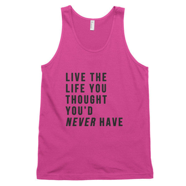 Classic Live the Life Tank Top (Unisex) -  - Fuchsia / XS - srce threads - 12