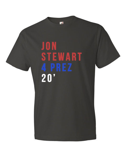 Short Sleeve Jon Stewart 4 Prez 20' T-shirt (Unisex) -  - Smoke / S - srce threads - 2