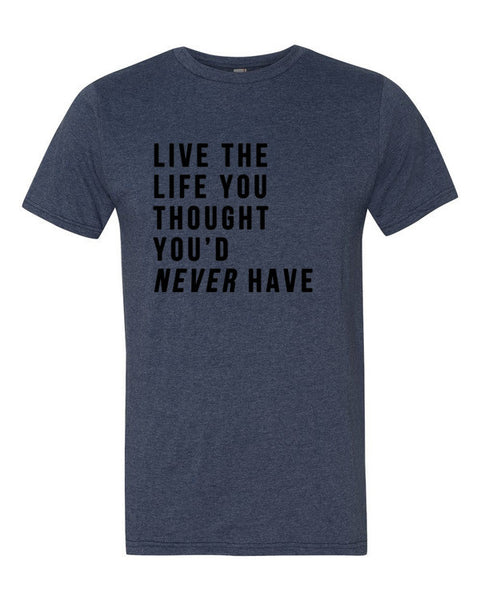 Short Sleeve Live the Life T-Shirt -  - Heather Blue / S - srce threads - 6