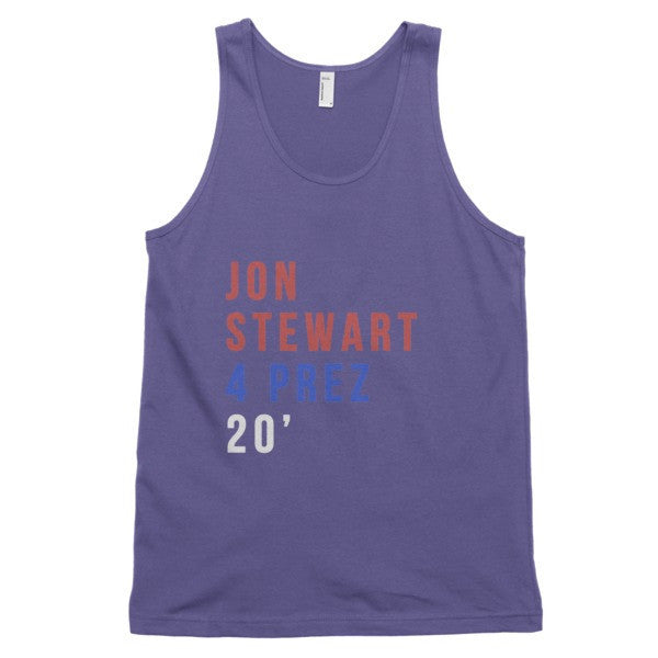 Jon Stewart 4 Prez 20' Tank Top (Unisex) -  - Purple / XS - srce threads - 5