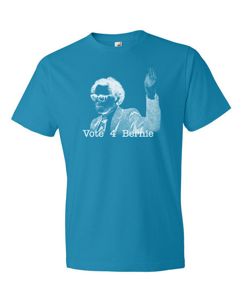 Short Sleeve Negative Bernie Rally T-Shirt (Unisex) - Vintage Throwback Style Rally Design -  - Caribbean Blue / S - srce threads - 11