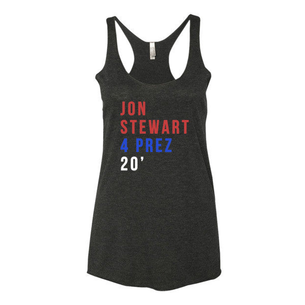 Women's Jon Stwear 4 Prez Summer Racerback Tank Top -  - Vintage Black / XS - srce threads - 1