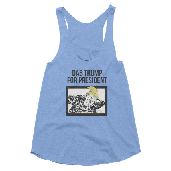 Women's "Dab Trump for President" Premium Summer Racerback Tank -  - Athletic Blue / XS - srce threads - 3