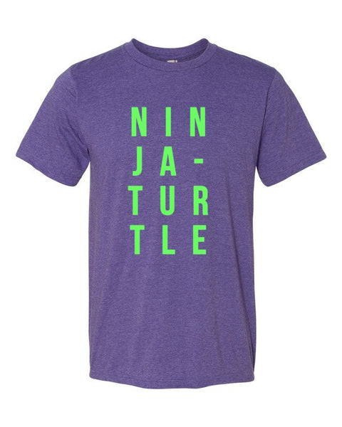 Short Sleeve Neon Ninja Turtle T-Shirt -  - Heather Purple / S - srce threads - 7