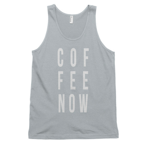Classic Coffee Now Morning Person Tank Top (Unisex) -  - New Silver / XS - srce threads - 7
