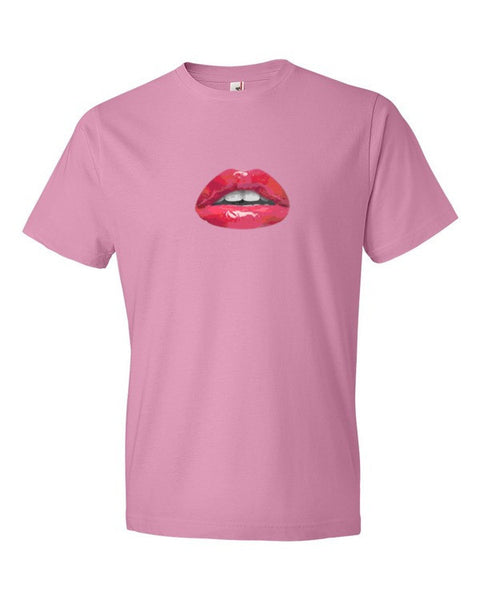 Short Sleeve Pucker Lips T-Shirt -  - CharityPink / S - srce threads - 12