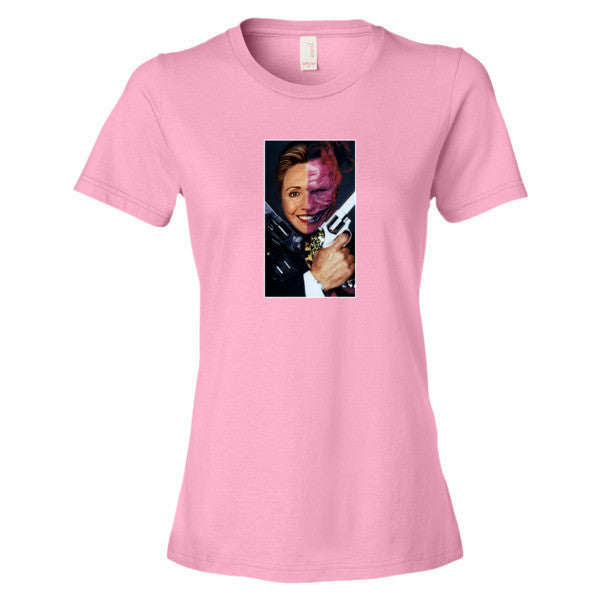 Women's "2 Face Hillary" Short Sleeve T-Shirt -  - CharityPink / S - srce threads - 16