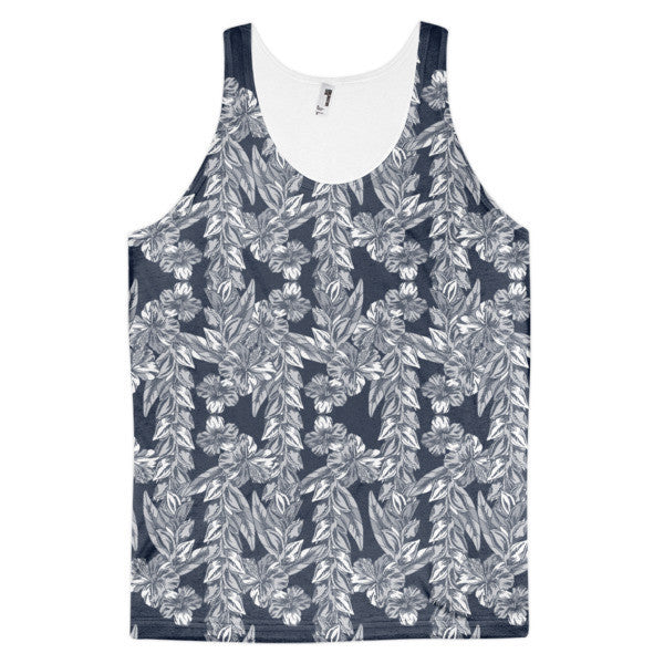 Trop Vine Off Blue Summer Tank Top (Unisex) -  - XS - srce threads - 1