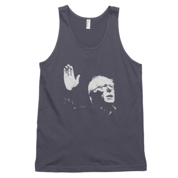 Classic Bernie Sketch Portrait Tank Top (Unisex) - Vintage Throwback Style Rally Design -  - Asphalt / XS - srce threads - 3