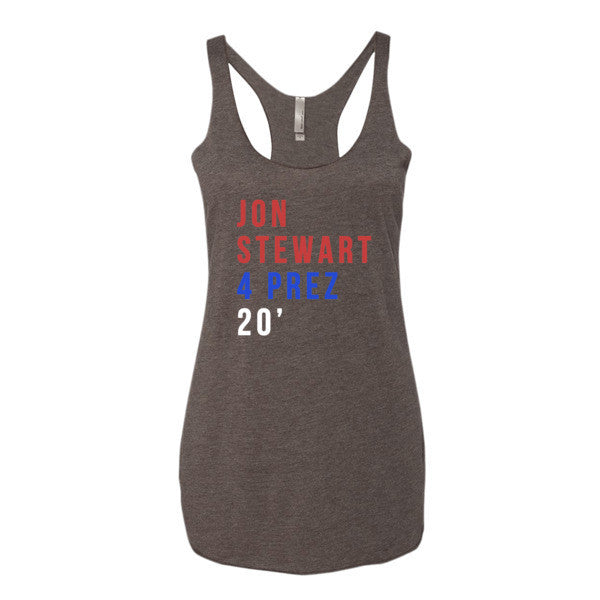Women's Jon Stwear 4 Prez Summer Racerback Tank Top -  - Macchiato / XS - srce threads - 2