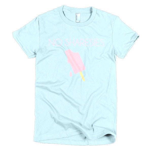 Women's "No Sharesies" Summer Drip Vintage Ice Cream Racerback T-Shirt -  - Light Blue / S - srce threads - 11