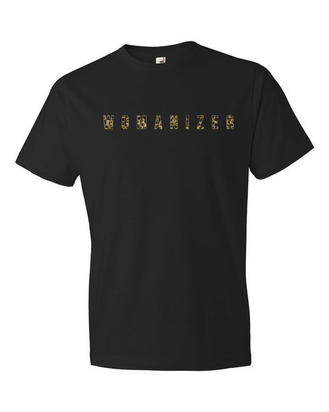 Short Sleeve Womanizer Leopard Print T-Shirt -  - Black / S - srce threads - 7