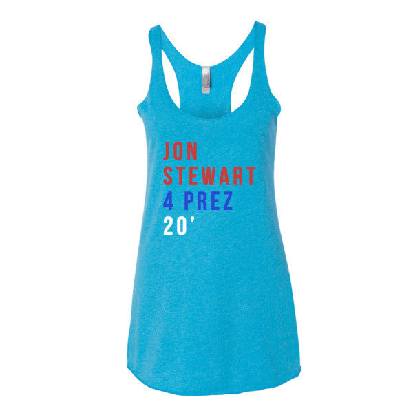 Women's Jon Stwear 4 Prez Summer Racerback Tank Top -  - Vintage Turquoise / XS - srce threads - 10