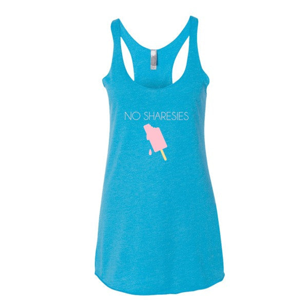 Women's "No Sharesies" Summer Drip Vintage Ice Cream Racerback Tank Top -  - Vintage Turquoise / XS - srce threads - 10