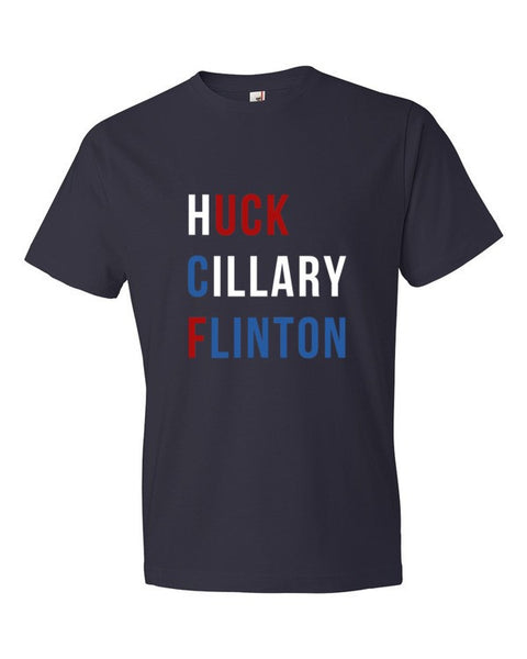 "Huck Cillary Flinton" Say What You Mean Short Sleeve T-Shirt -  - Navy / S - srce threads - 5