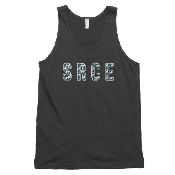 Classic SRCE Alien Blue Over Design Tank Top (Unisex) -  - Black / XS - srce threads - 2