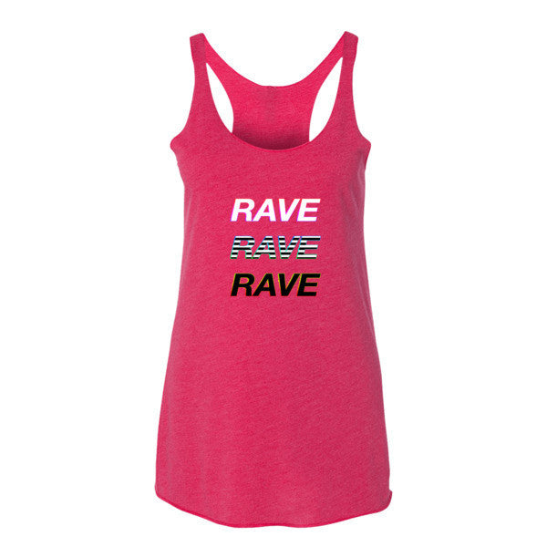 Women's Trip RAVE Tank Top -  - Vintage Shocking Pink / XS - srce threads - 11