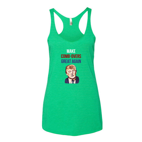Women's Make Comb-overs Great Again Racerback Summer Tank Top -  - Envy / XS - srce threads - 8