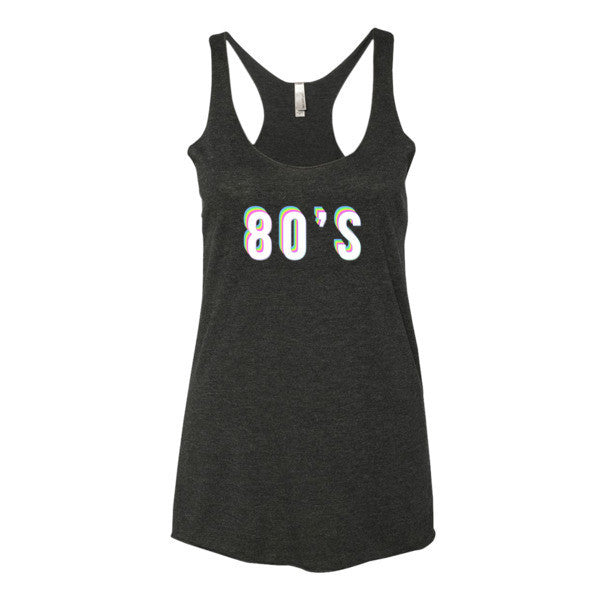 Women's Vibrant Retro 80'S Tank Top -  - Vintage Black / XS - srce threads - 1