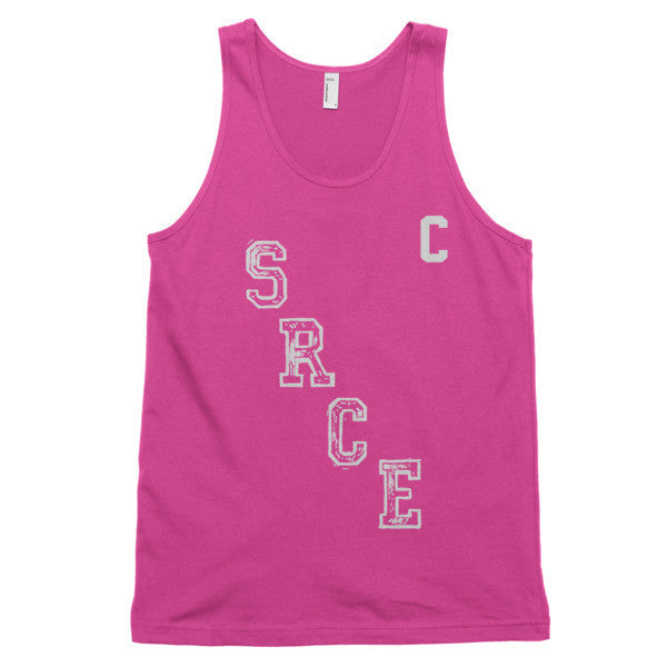 Classic SRCE Vintage Diagonal Hockey Throwback Tank Top Shirt (Unisex) -  - Fuchsia / XS - srce threads - 12
