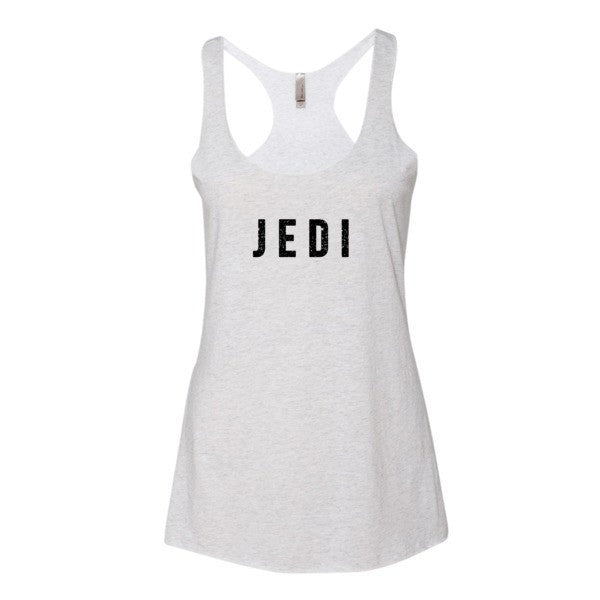 Women's JEDI Stars Racerback Tank -  - Heather White / XS - srce threads - 9